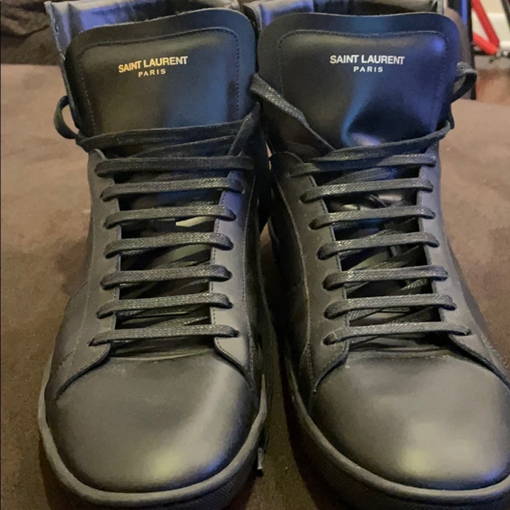Black Saint Laurent Male Sneakers